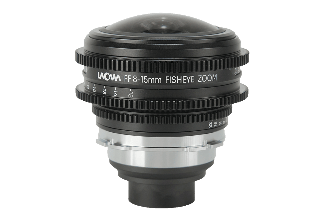 Side view of the Laowa 8-15mm T2.9 FF Fisheye Zoom PL mount lens